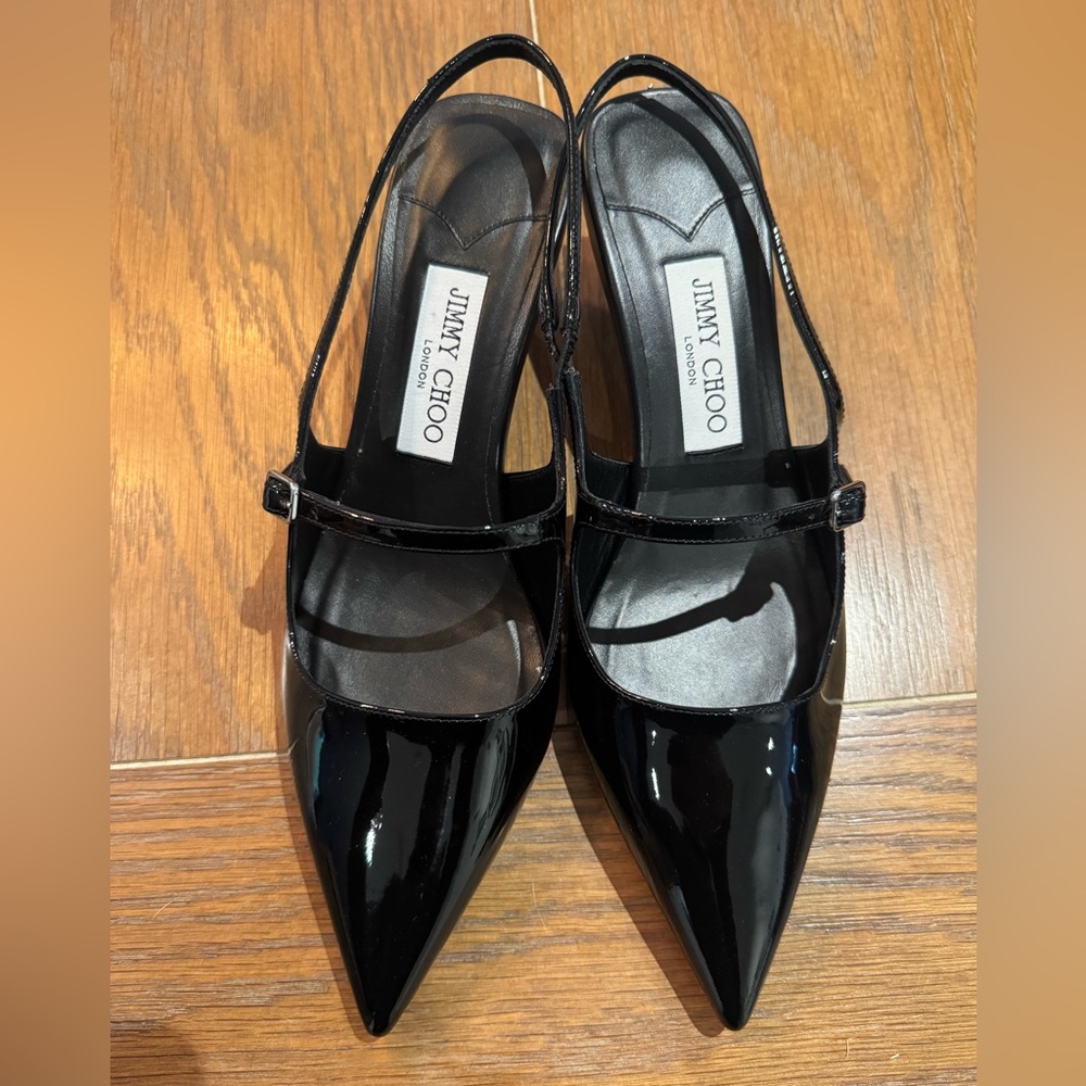 Jimmy Choo Didi 45 Black Patent Leather Shoes